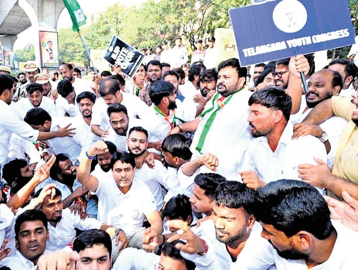Telangana: Congress Holds Statewide Protests Over CEC Gyanesh Kumar