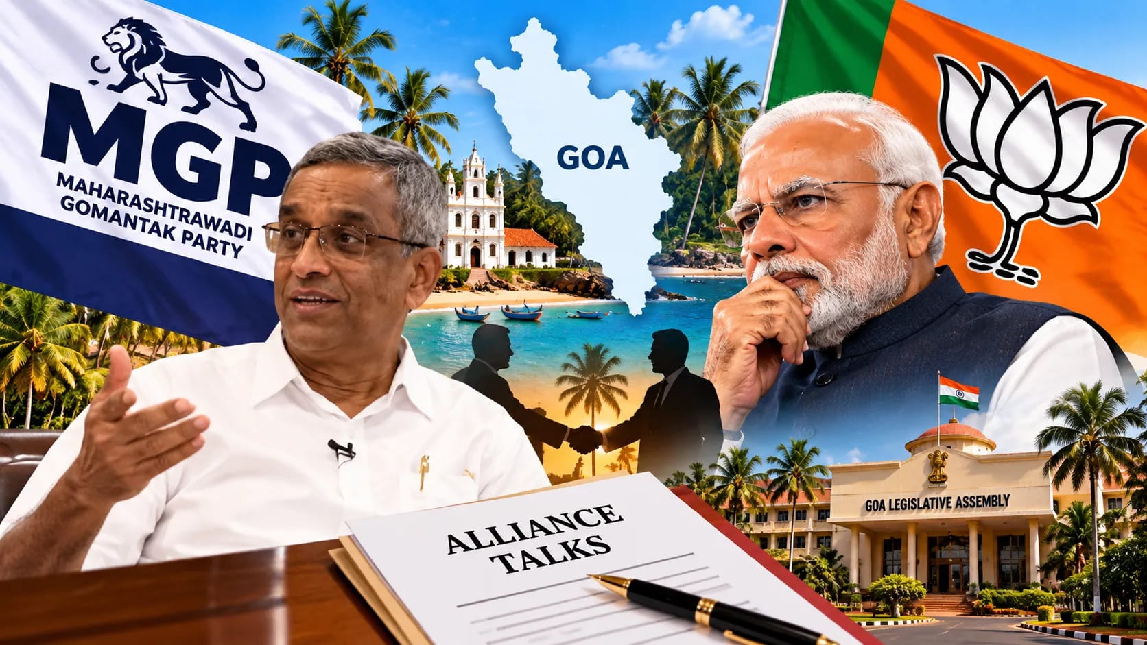 Goa Politics: MGP Stakes Claim to Seven Constituencies as BJP Alliance Talks Loom