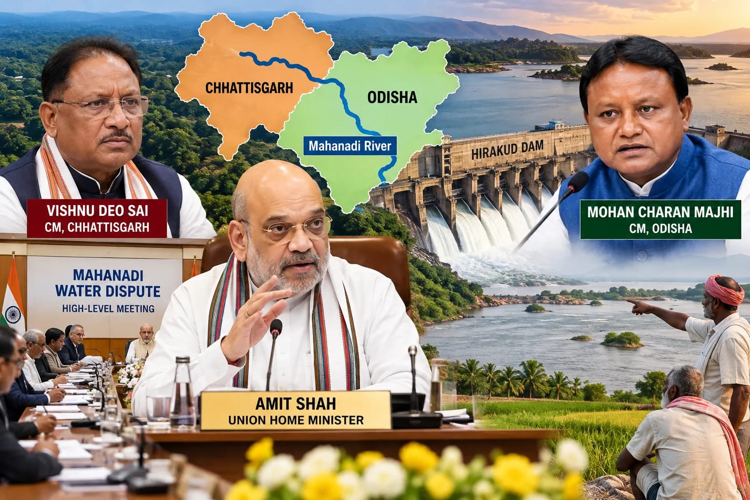 Mahanadi Water Dispute: Odisha vs Chhattisgarh Intensifies as Amit Shah Steps In – Can Mohan Majhi Secure Odisha's Water Rights?