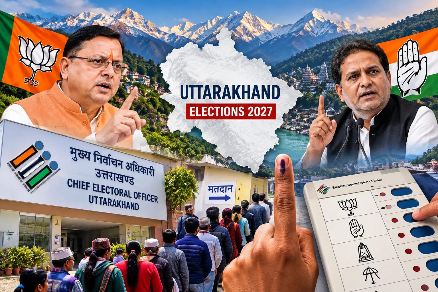 Uttarakhand Assembly Elections 2027: BJP and Congress Enter Early Political Battle as Election Commission Steps Up Preparations