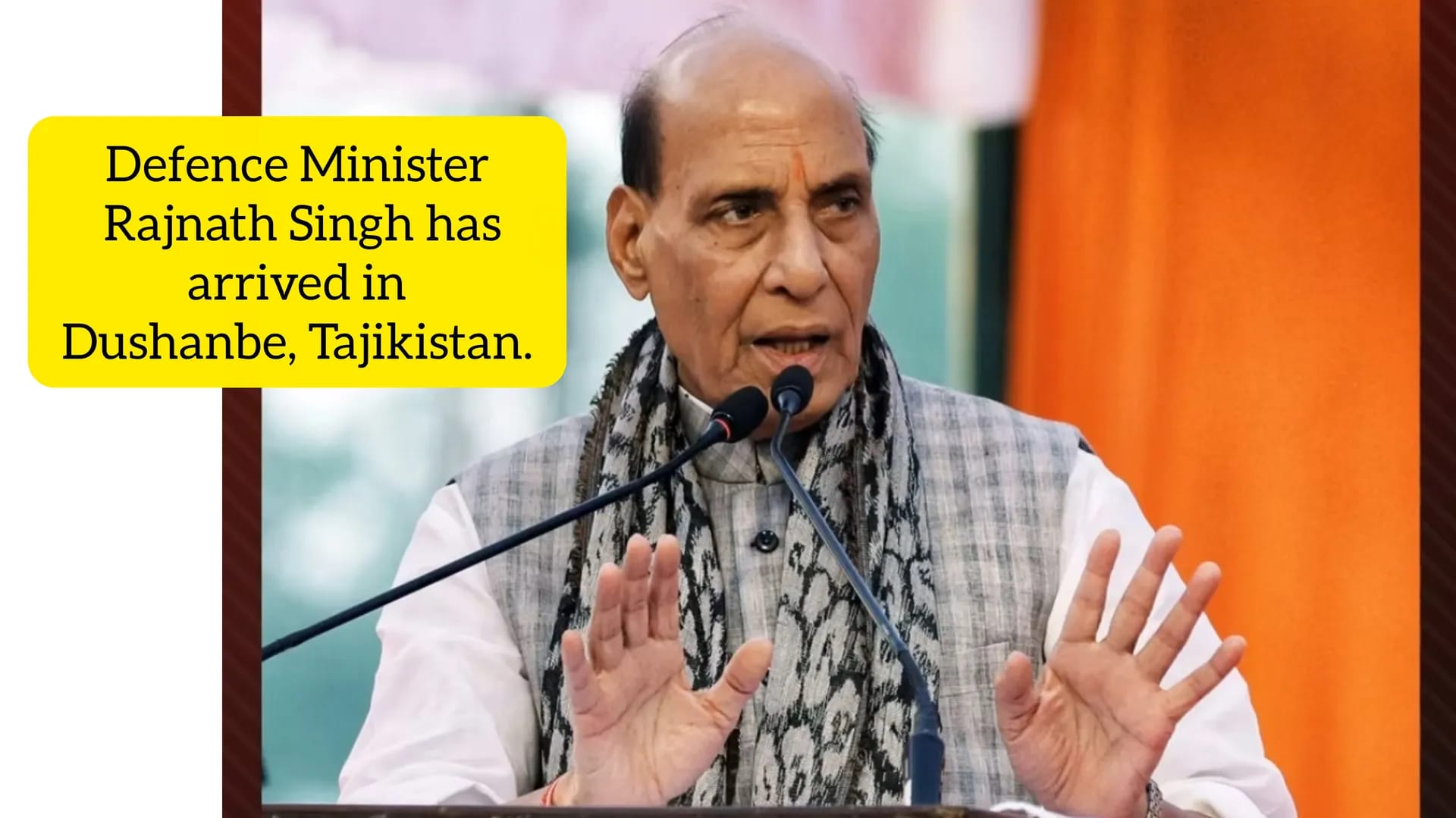 Defence Minister Rajnath Singh has arrived in Dushanbe Defence Minister Rajnath Singh has arrived in Dushanbe